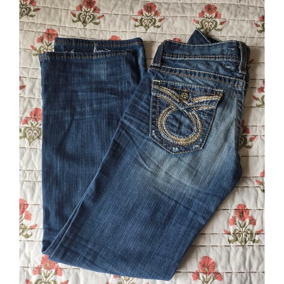 Western Vintage Style Riding Big Star Sophie Boot Cut Blue Women's Jeans 30R - Picture 4 of 11